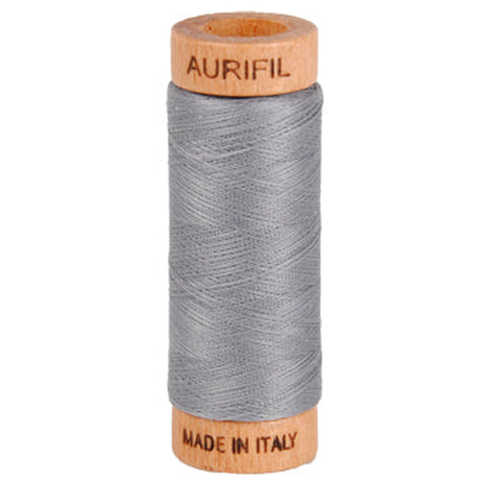 Aurifil embroidery thread spool in Grey (2605) - 80wt 274m