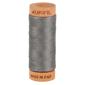 Aurifil embroidery thread spool in Grey Smoke (5004) - 80wt 274m