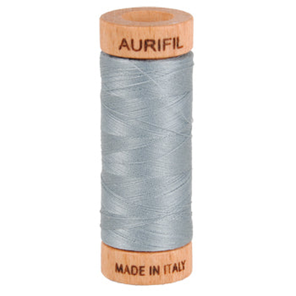Aurifil embroidery thread spool in Light Blue Grey (2610) - 80wt 274m