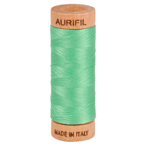 Aurifil embroidery thread spool in Light Emerald (2860) - 80wt 274m