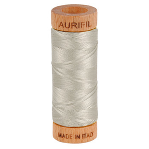Aurifil embroidery thread spool in Light Grey (5021) - 80wt 274m