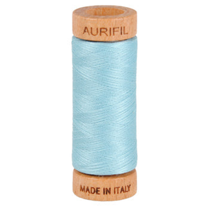 Aurifil embroidery thread spool in Light Grey Turquoise (2805) - 80wt 274m