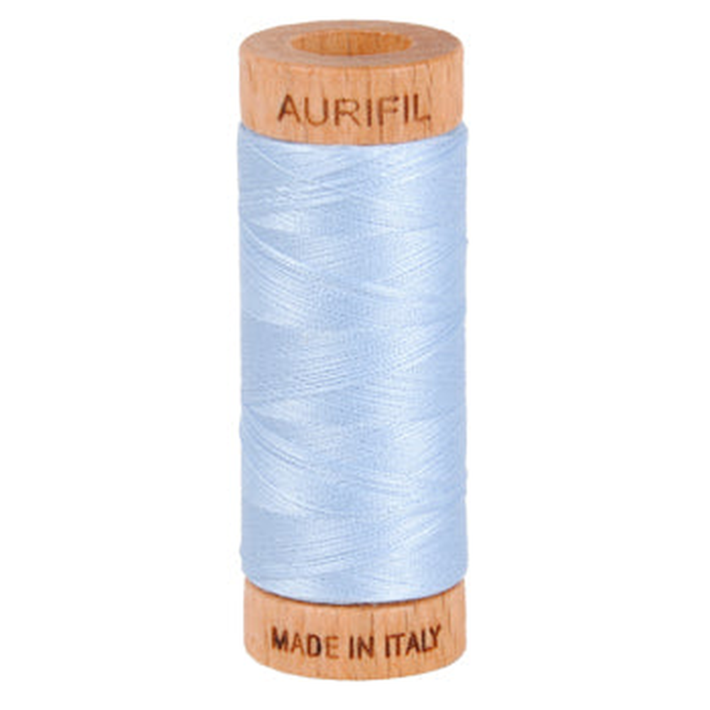 Aurifil embroidery thread spool in Light Robins Egg (2710) - 80wt 274m