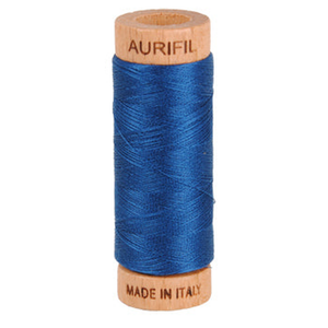 Aurifil embroidery thread spool in Medium Delft Blue (2783) - 80wt 274m