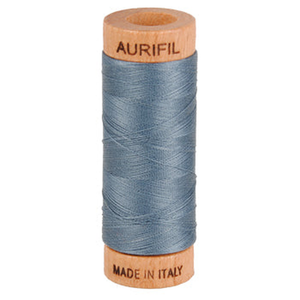 Aurifil embroidery thread spool in Medium Grey (1158) - 80wt 274m