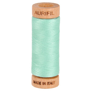 Aurifil embroidery thread spool in Medium Mint (2835) - 80wt 274m