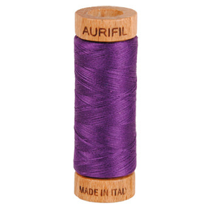 Aurifil embroidery thread spool in Medium Purple (2545) - 80wt 274m