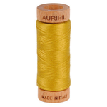 Aurifil embroidery thread spool in Mustard (5022) - 80wt 274m