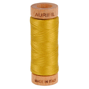 Aurifil embroidery thread spool in Mustard (5022) - 80wt 274m