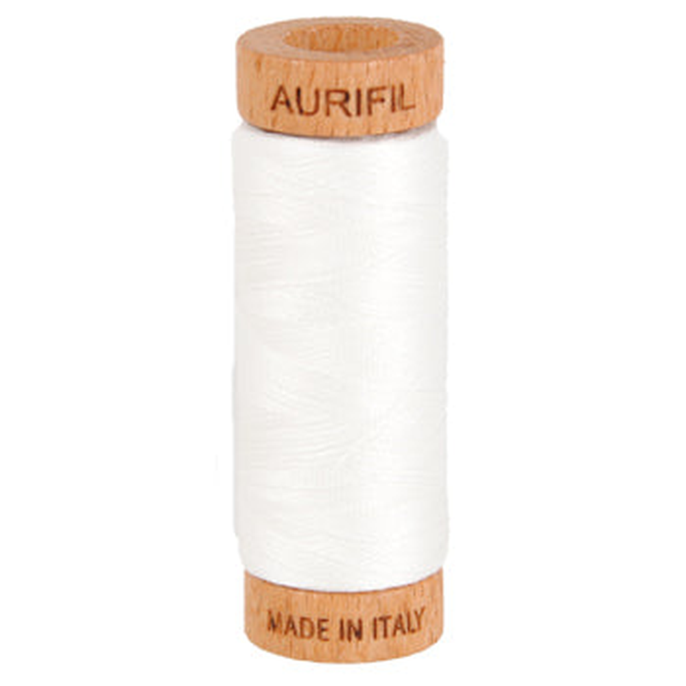 Aurifil embroidery thread spool in Natural White (2021) - 80wt 274m