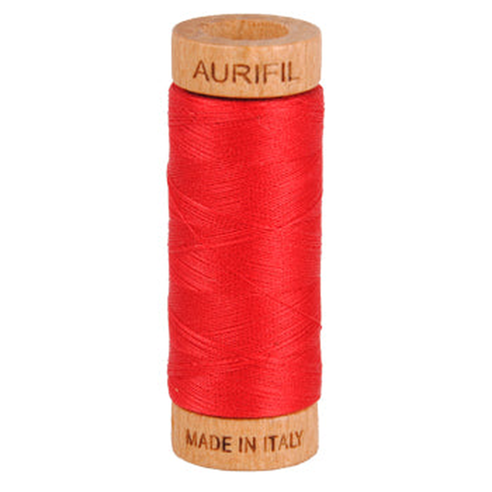 Aurifil embroidery thread spool in Red (2250) - 80wt 274m