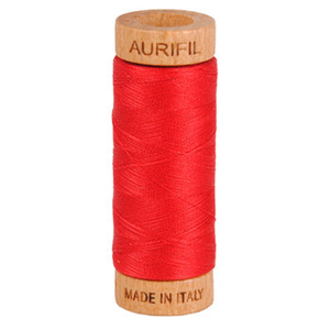 Aurifil embroidery thread spool in Red (2250) - 80wt 274m