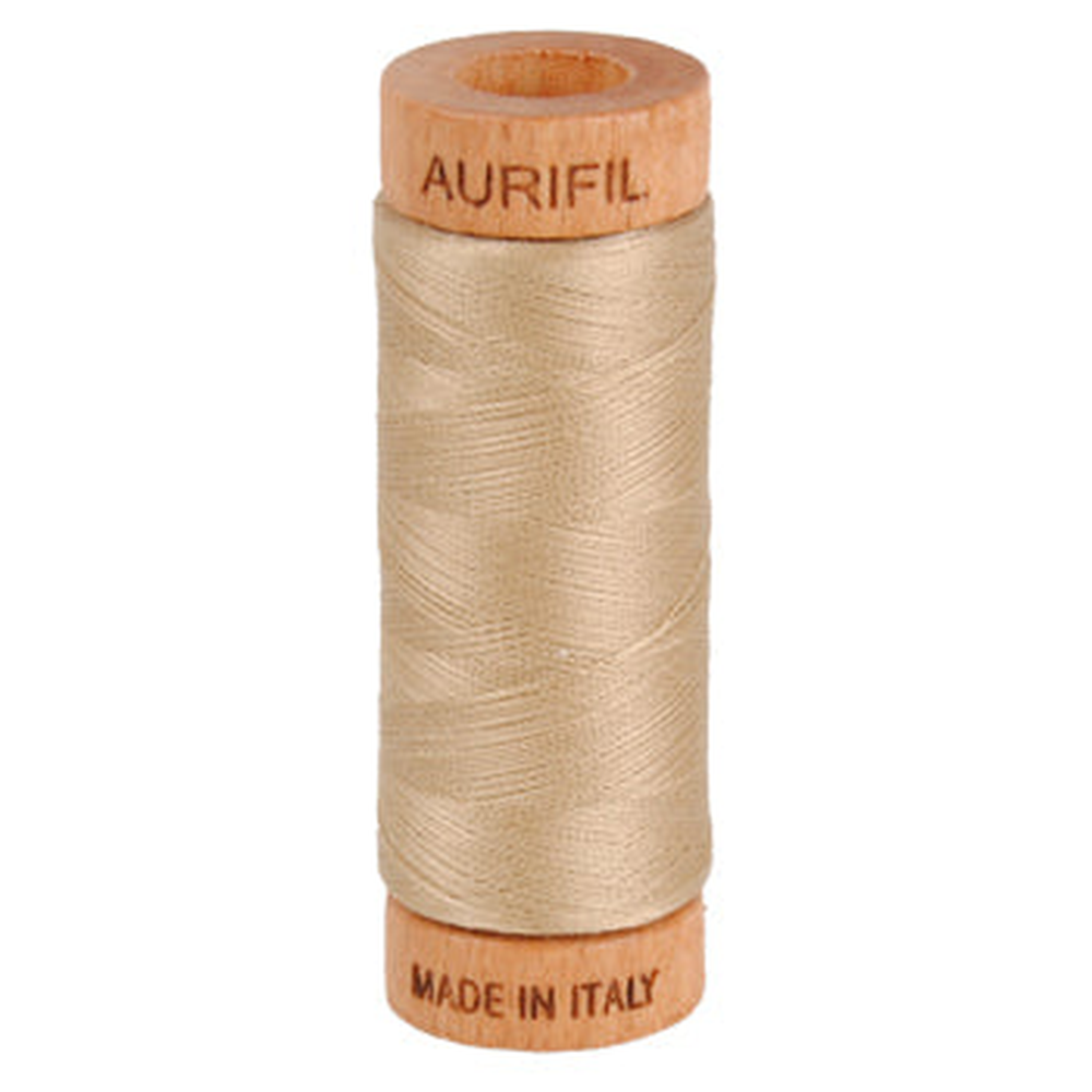Aurifil embroidery thread spool in Sand (2326) - 80wt 274m