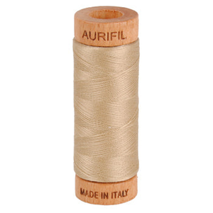 Aurifil embroidery thread spool in Sand (2326) - 80wt 274m