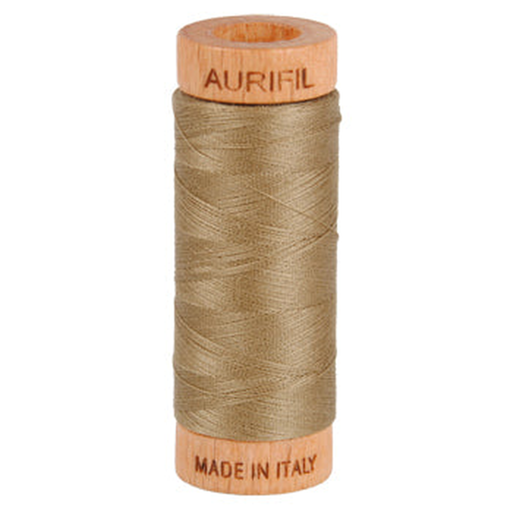 Aurifil embroidery thread spool in Sandstone (2370) - 80wt 274m