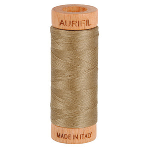 Aurifil embroidery thread spool in Sandstone (2370) - 80wt 274m