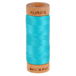 Aurifil embroidery thread spool in Turquoise (2810) - 80wt 274m