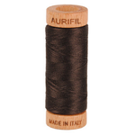Aurifil embroidery thread spool in Very Dark Bark (1130) - 80wt 274m