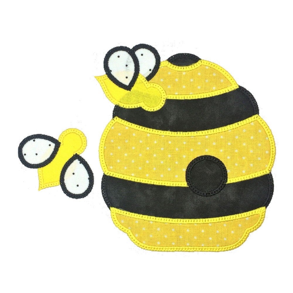 Bee and Beehive Set- Digital Download - craft pattern by V-Stitch Designs - detail view