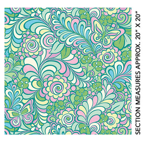 Benartex Amanda Murphy Free Motion Fantasy Mint | Fabric - Amanda Murphy