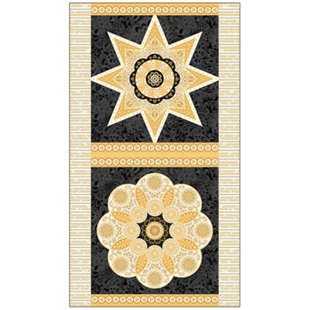 Benartex Amanda Murphy Jubilee Panel Multi 24" x 44" - Amanda Murphy panel for quilting and patchwork
