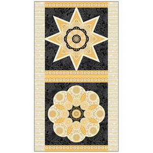 Benartex Amanda Murphy Jubilee Panel Multi 24" x 44" - Amanda Murphy panel for quilting and patchwork