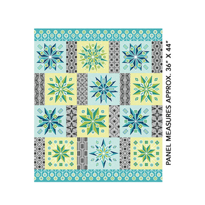 Benartex Amanda Murphy Lollipop Blocks Aqua 36"x45" | Fabric - Amanda Murphy