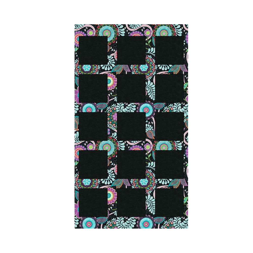 Benartex Amanda Murphy Vibrancy Endless Square Charcoal - Amanda Murphy