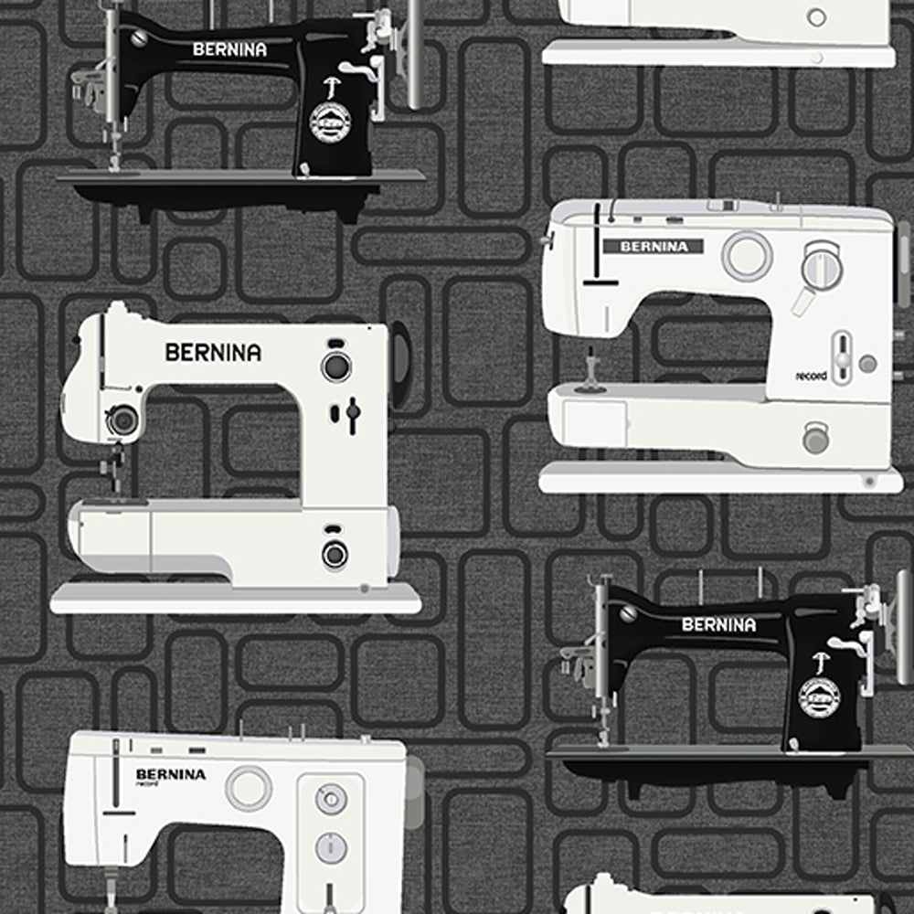 Benartex Bernina Vintage Charcoal | Fabric - Amanda Murphy