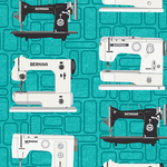 Bernina Vintage Teal | Fabric - Benartex fabric for quilting and patchwork
