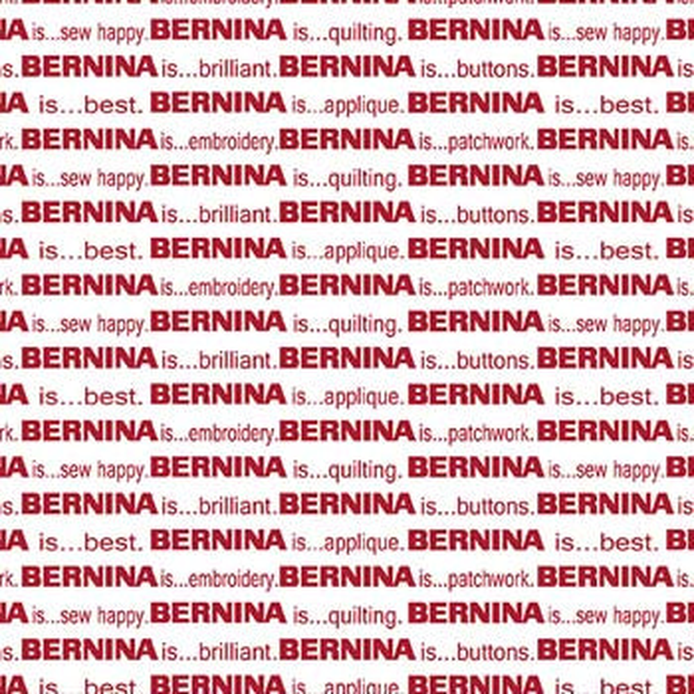 Benartex Bernina Words White/Red