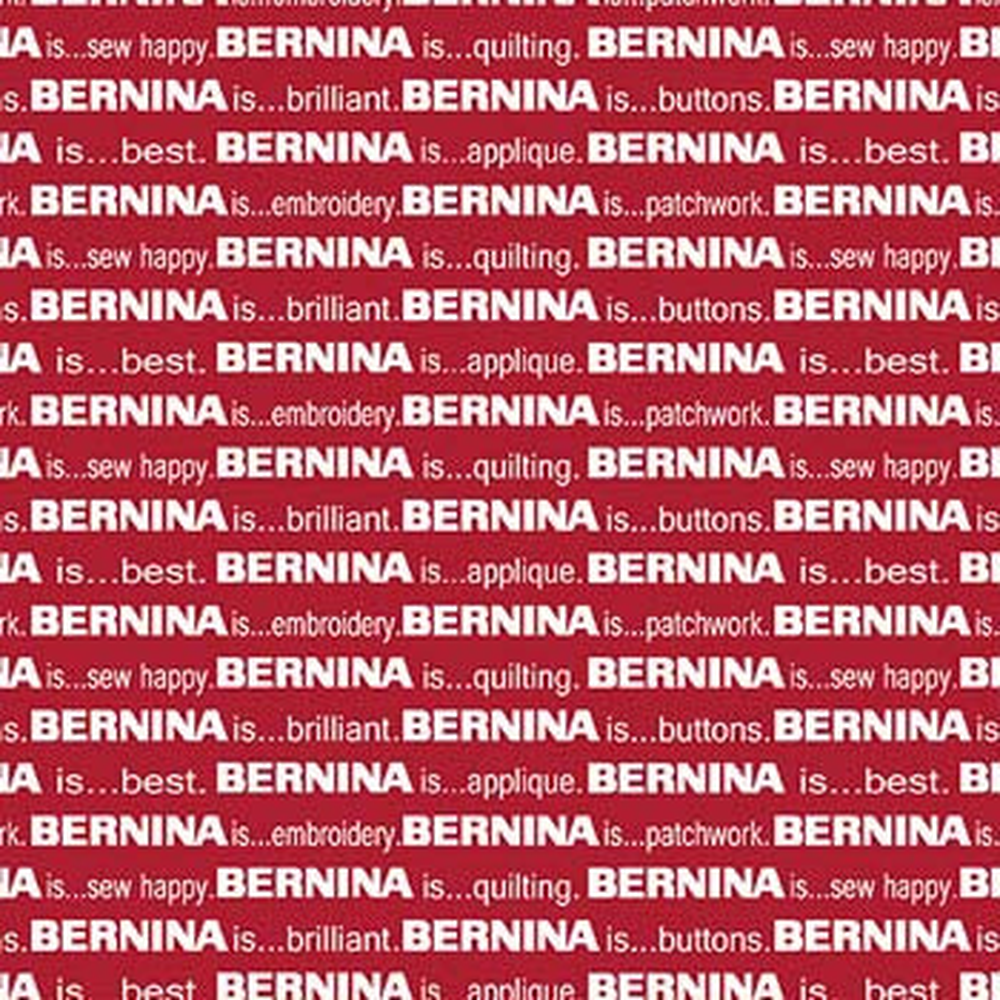Benartex Bernina Words Red/White