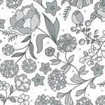 Botanica Feature Gray 0.5m - Benartex fabric for quilting and patchwork