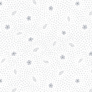 Botanica Floret White 0.5m - Benartex fabric for quilting and patchwork
