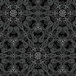 Botanica Medallion Charcoal 0.5m - Benartex fabric for quilting and patchwork