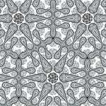 Botanica Medallion Gray 0.5m - Benartex fabric for quilting and patchwork