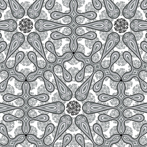 Botanica Medallion Gray 0.5m - Benartex fabric for quilting and patchwork