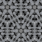 Botanica Medallion Steal 0.5m - Benartex fabric for quilting and patchwork