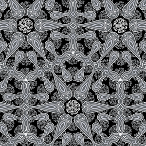 Botanica Medallion Steal 0.5m - Benartex fabric for quilting and patchwork
