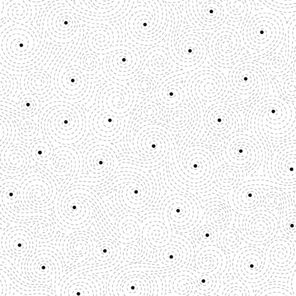 Botanica Swirls White 0.5m - Benartex fabric for quilting and patchwork