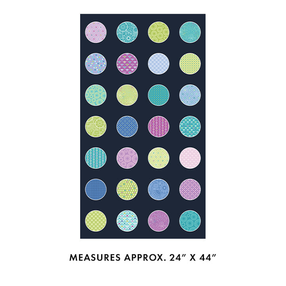 Cityscape Endless Circles Night - Benartex fabric for quilting and patchwork