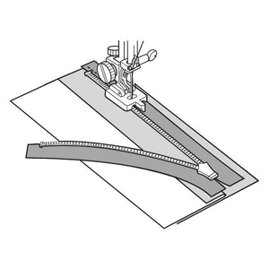 Bernette zipper foot B33 B35 - presser foot for inserting zips - detail view