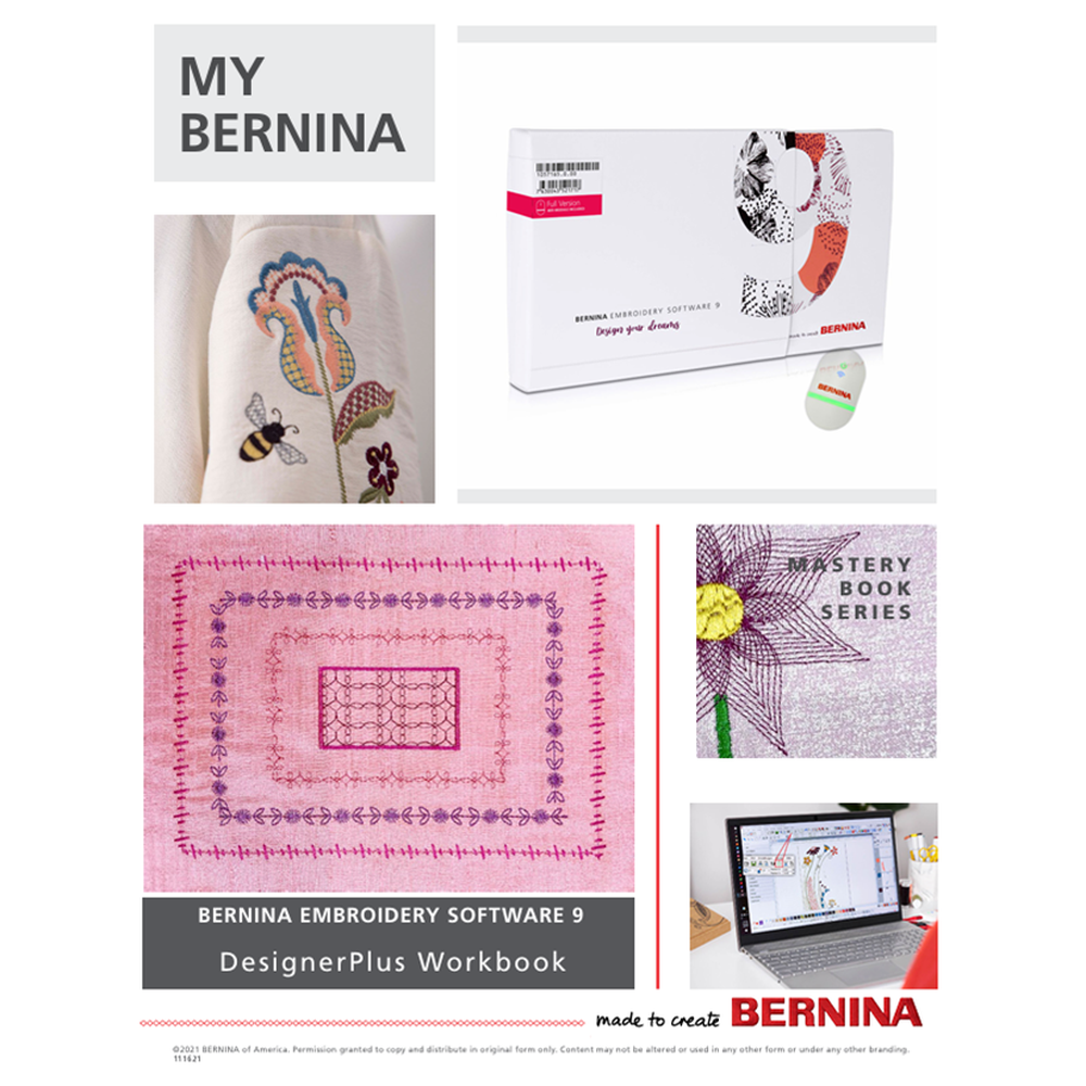 Bernina Embroidery Software 9 Designer Plus Mastery Workbook 2024