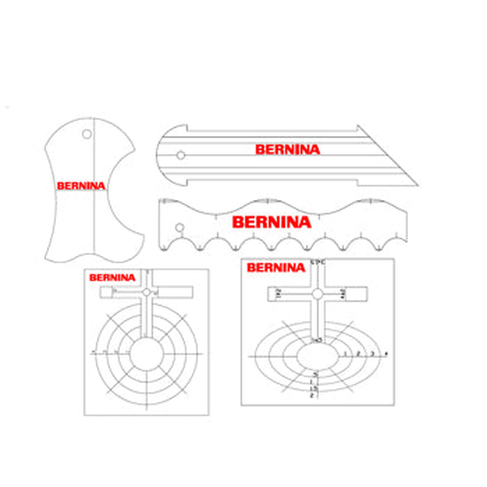 Bernina Quilting Ruler Kit Set 1 - genuine Bernina sewing machine accessory