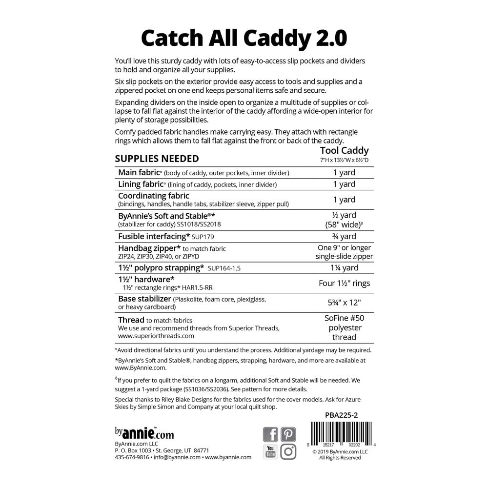 Catch All Caddy 2.0 Pattern - sewing pattern by ByAnnie - in use