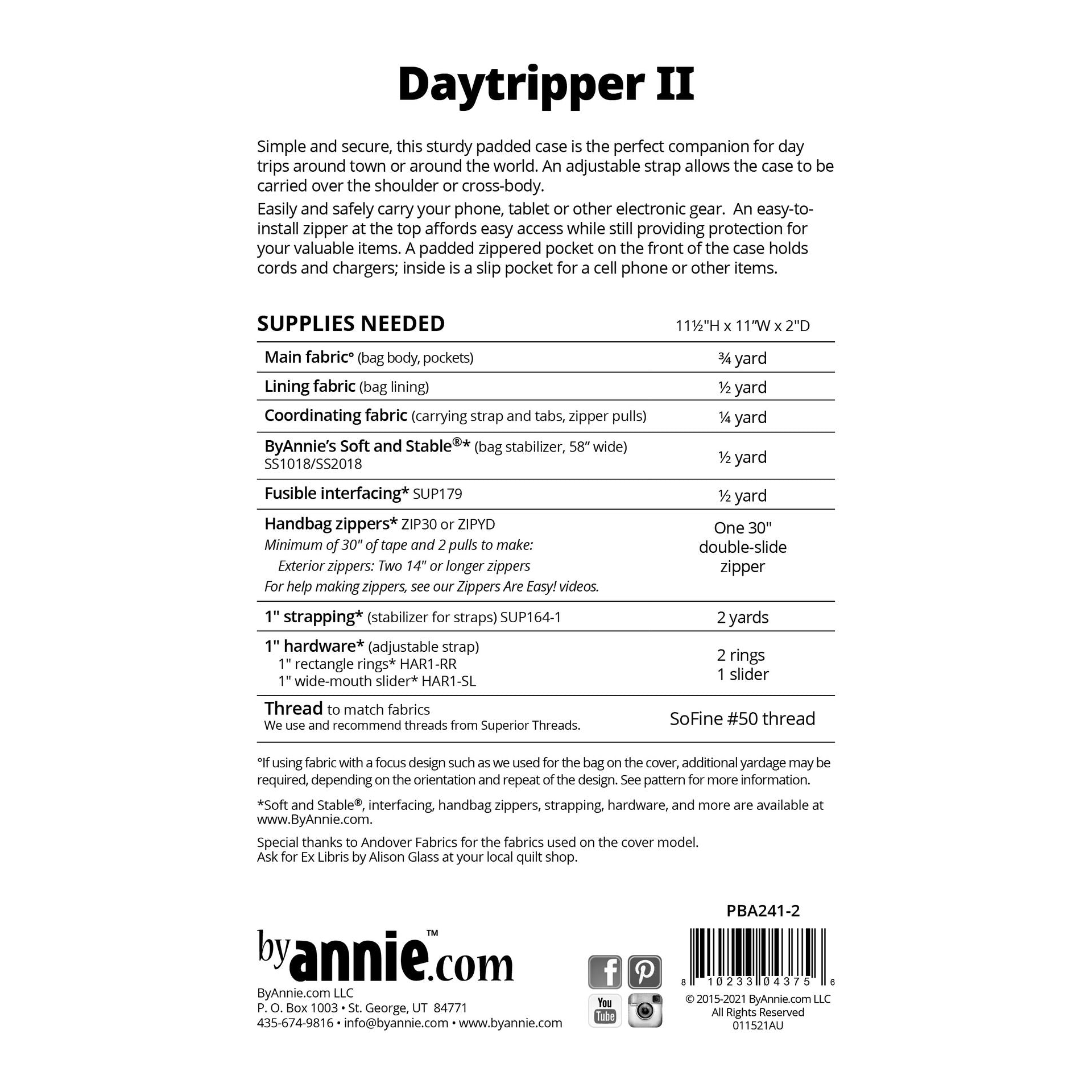 DayTripper Pattern - sewing pattern by ByAnnie - detail view