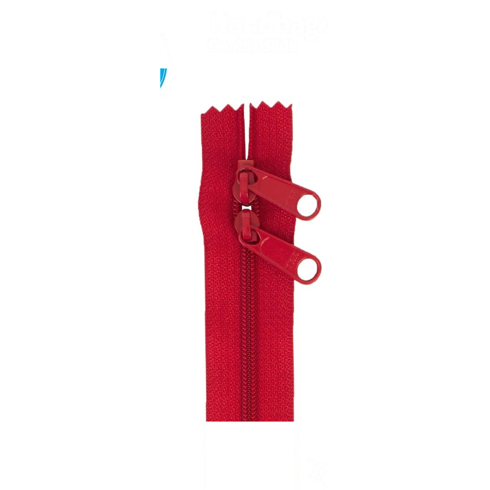 ByAnnie 30 inch double slide bag zipper in Hot Red