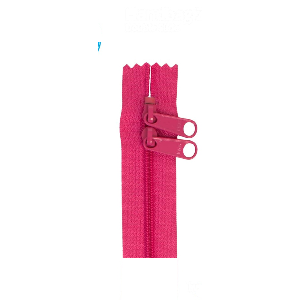 ByAnnie 30 inch double slide bag zipper in Raspberry