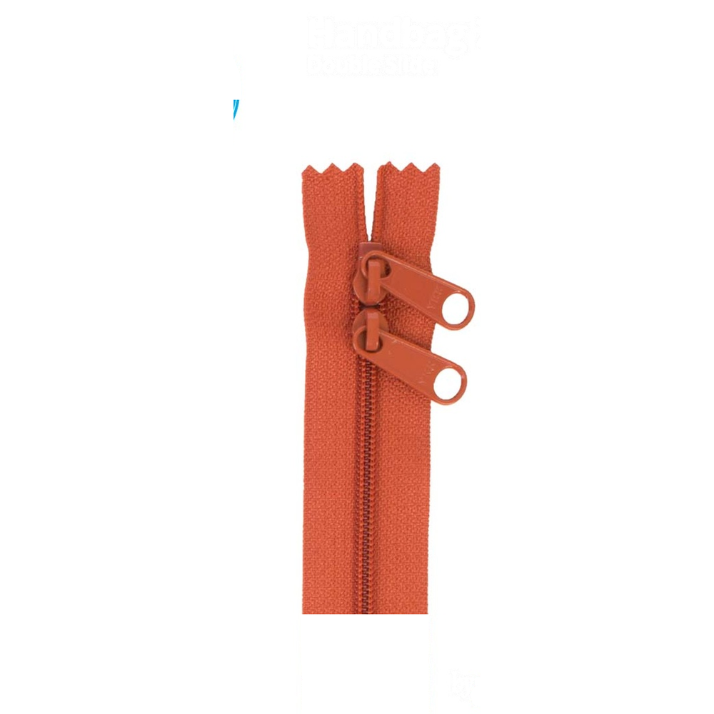 ByAnnie 30 inch double slide bag zipper in Redwood