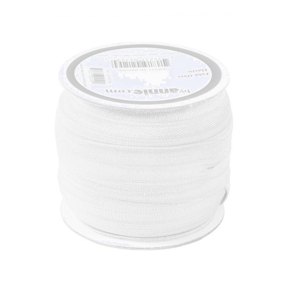 ByAnnie Fold Over Elastic 20mm in White